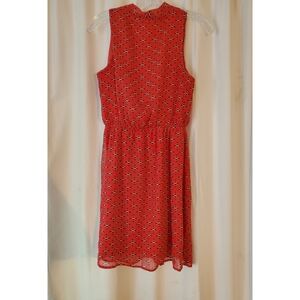 Red business casual mini dress